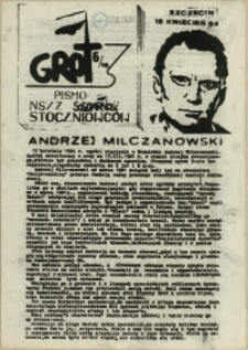 Grot : pismo NSZZ "Solidarność" Stoczniowców. 1984 nr 6