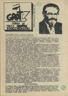 Grot : pismo NSZZ "Solidarność" Stoczniowców. 1984 nr 11