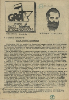 Grot : pismo NSZZ "Solidarność" Stoczniowców. 1984 nr 13