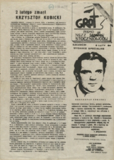 Grot : pismo NSZZ "Solidarność" Stoczniowców. 1984 wyd. spec. (2.02)