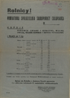 [Afisz] Rolnicy!