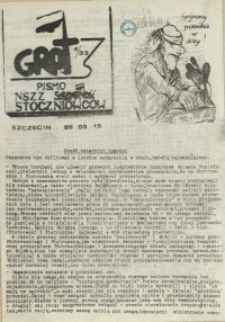 Grot : pismo NSZZ "Solidarność" Stoczniowców. 1985 nr 4