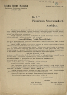 Do P.T. Pionierów Szczecińskich w miejscu