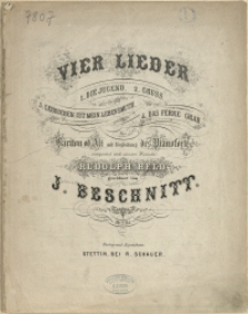 Vier Lieder : für Bariton od. Alt mit Begleitung des Pianoforte
