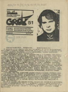 Grot : pismo NSZZ "Solidarność" Stoczniowców. 1986 nr 51