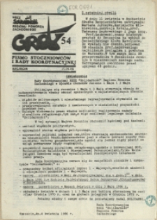 Grot : pismo NSZZ "Solidarność" Stoczniowców. 1986 nr 54 (17. 04)