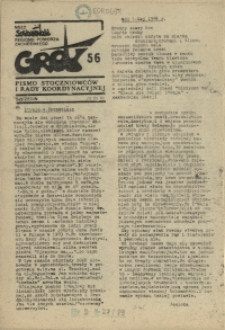 Grot : pismo NSZZ "Solidarność" Stoczniowców. 1986 nr 56
