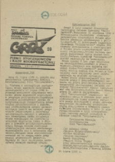 Grot : pismo NSZZ "Solidarność" Stoczniowców. 1986 nr 59