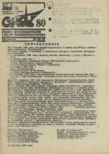 Grot : pismo NSZZ "Solidarność" Stoczniowców. 1987 nr 80