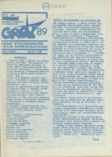 Grot : pismo NSZZ "Solidarność" Stoczniowców. 1988 nr 89