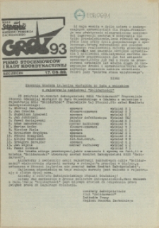Grot : pismo NSZZ "Solidarność" Stoczniowców. 1988 nr 93