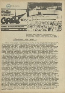 Grot : pismo NSZZ "Solidarność" Stoczniowców. 1989 nr 105