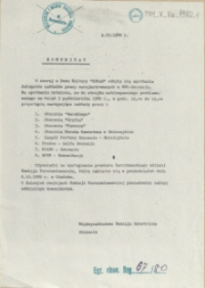 Komunikat : [z dnia 2 października 1980 r.]