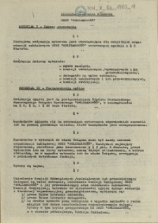 Wzorcowa ordynacja wyborcza NSZZ "Solidarność"