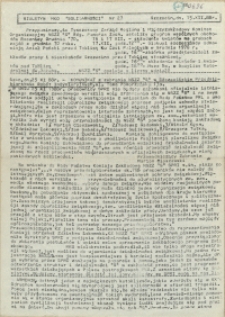 Biuletyn Międzyzakładowego Komitetu Organizacyjnego "Solidarność" Szczecin. 1988