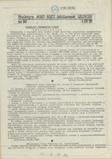 Biuletyn Międzyzakładowego Komitetu Organizacyjnego "Solidarność" Szczecin. 1989 nr 39