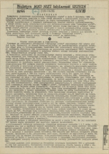 Biuletyn Międzyzakładowego Komitetu Organizacyjnego "Solidarność" Szczecin. 1989 nr 44