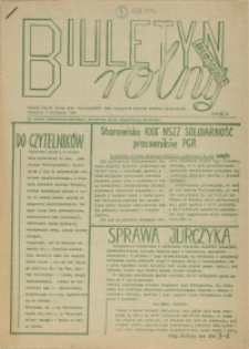 Biuletyn Rolny : Solidarność. 1981 nr 0 (7 listopada)
