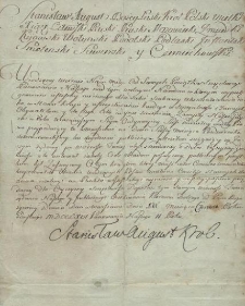 [List Stanisława Augusta Poniatowskiego, króla Polski do sędziego grodzkiego Morachowskiego]
