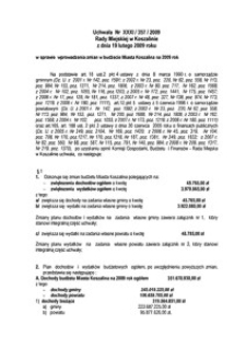 Uchwała Rady Miejskiej w Koszalinie nr XXXI/357/2009