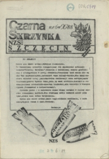 Czarna Skrzynka : NZS, Uniwersytet, Politechnika, Akademia Rolnicza. 1988 nr 6