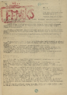 Feniks : nieregularny tygodnik NSZZ "Solidarność" Regionu Pomorza Zachodniego. 1982 nr 1
