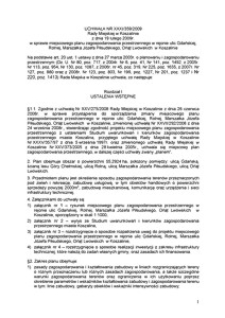 Uchwała Rady Miejskiej w Koszalinie nr XXXI/359/2009