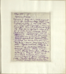Listy Stanisława Ignacego Witkiewicza do żony Jadwigi z Unrugów Witkiewiczowej. List z 26.11.1924