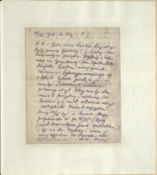 Listy Stanisława Ignacego Witkiewicza do żony Jadwigi z Unrugów Witkiewiczowej. List z 11.04.1925
