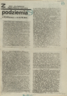 Z Podziemia : pismo Regionalnego Komitetu Związkowego NSZZ "Solidarność" Region Pomorze Zachodnie. 1984 nr 9