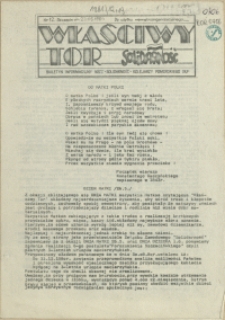 Właściwy Tor : biuletyn informacyjny NSZZ "Solidarność" Kolejarzy Pomorskiego OKP. 1981 nr 12