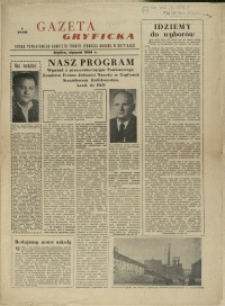 Gazeta Gryficka : Organ Powiatowego Komitetu Frontu Jedności Narodu w Gryficach : styczeń 1958 r.