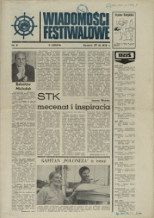 Wiadomości Festiwalowe. 1972 nr 2