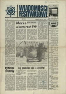 Wiadomości Festiwalowe. 1972 nr 3