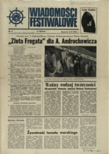 Wiadomości Festiwalowe. 1972 nr 4
