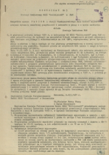 Komunikat nr 5 Komisji Zakładowej NSZZ "Solidarność" w PAM
