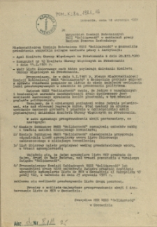Do Wszystkich Komisji Robotniczych NSZZ "Solidarność" w zakładach pracy Regionu Pomorza Zachodniego