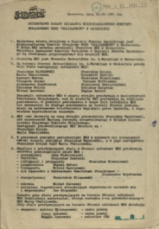 Szczegółowe zasady działania Międzyzakładowego Komitetu Strajkowego NSZZ "Solidarność" w Szczecinie