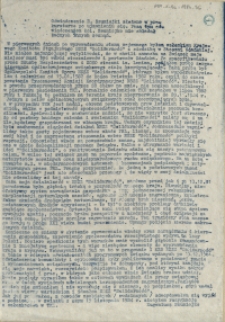 Oświadczenie E. Szumiejki złożone w prokuraturze po ujawnieniu się