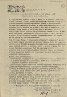 Oświadczenie Międzyzakładowej Komisji Robotniczej NSZZ "Solidarność" w Szczecinie z dnia 21 marca 1981 r.