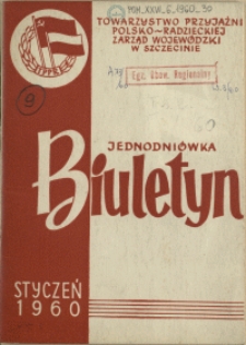 Biuletyn. 1960, styczeń