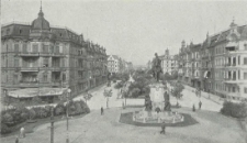 Stettin, Kaiser Wilhelm-Denkmal und Kaiser Wilhelm-Strasse