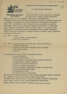 Program festynu wyborczego OKP-Solidarność na Zamku Książąt Pomorskich