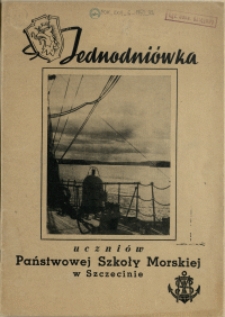 Jednodniówka Uczniów Państwowej Szkoły Morskiej w Szczecinie. 1950