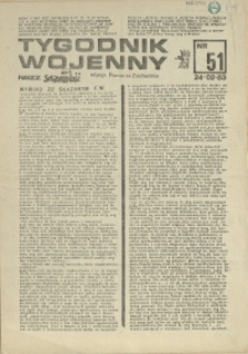 Tygodnik Wojenny : edycja Pomorze Zachodnie.1983 nr 51