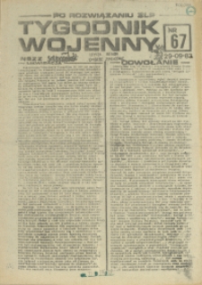 Tygodnik Wojenny : edycja Pomorze Zachodnie. 1983 nr 67