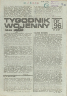 Tygodnik Wojenny : edycja Pomorze Zachodnie. 1984 nr 96
