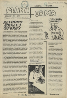 Mała Forma : Organ XVI STT. 1981, 11 kwietnia