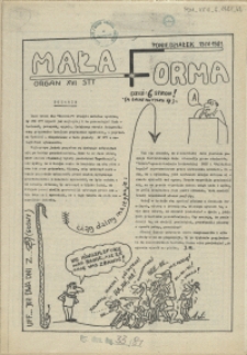 Mała Forma : Organ XVI STT. 1981, 13 kwietnia