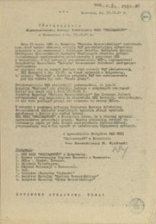Oświadczenie Międzyzakładowej Komisji Robotniczej NSZZ "Solidarność" w Szczecinie z dnia 23.03.81 r.